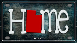Utah Home State Outline Novelty Mini Metal License Plate Tag - £11.71 GBP