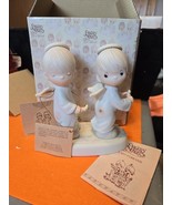 Precious Moments~Holy Smokes E-2351, Retired, Angels Theme. Fish Mark - $33.85 CAD