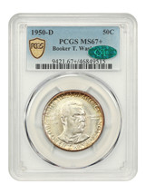 1950-D 50C Booker T. Washington PCGS/CAC MS67+ - £6,941.68 GBP