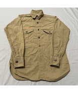 VTG BSA Boy Scouts Of America Uniform Shirt Metal Buttons 36&quot; Chest 25&quot; ... - £56.18 GBP