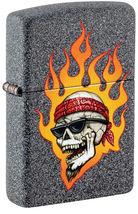 Cool Ironstone Rick Rietveld Skull With Bandana   Zippo Lighter - $37.95