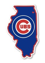 Chicago Cubs Illinois State Shape  Precision Cut Decal / Sticker - £2.66 GBP+