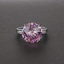 2.00Ct Round Cut Pink Sapphire Solitaire Engagement Ring 14K White Gold Finish - £101.90 GBP