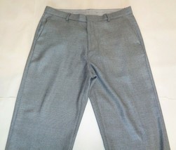 Calvin Klein Size 33W 32L Straight Fit Concrete New Mens Flat Front Pants - £62.30 GBP