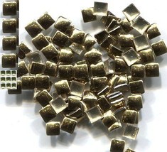 SQUARES Rhinestuds 3mm  GOLD  Hot Fix Iron on 1 gross - $4.80