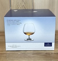 VILLEROY &amp; BOCH Purismo Special Collection Brandy Goblet Glass, Set of 4 NEW - £25.61 GBP