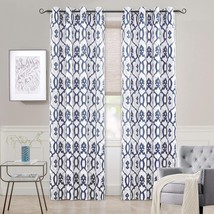 Driftaway Evelyn Thermal Room Darkening Grommet Unlined Window Curtains Ikat - £49.50 GBP