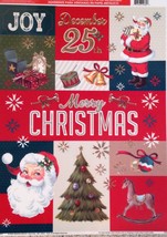 Vinyl Static Window Clings Christmas Joy Santa Claus Tree - £6.57 GBP