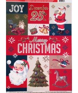 Vinyl Static Window Clings Christmas Joy Santa Claus Tree - £6.69 GBP