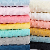 Baby Blanket Minky 3D Dimple Dots Velvet Fabric 63&quot; Width By the Half Yard  - £10.29 GBP+