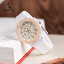 BOBO BIRD Timepieces Women Wood Watches Soft Silicone Band Starry Sky Fashion De - £22.51 GBP