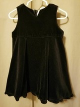 Baby Gap - Girls Jumper Dress Velvet Black Size 12/18M     IR10 - $9.75