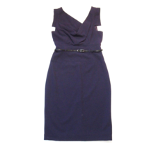 NWT Black Halo Jackie in Plum Dark Purple Crepe Sheath Dress 8 $375 - £147.88 GBP