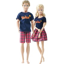 Couple Doll Outfit Casual Wear Clothes for Barbie Doll for Ken Doll Acce... - $11.51 CAD
