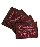 Celebrate the Season Placemats Set of 4 Hemmed Woven Made in USA by Simp... - $236.60 MXN