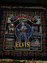 ELVIS PRESLEY- ELVIS / MEMPHIS PRINTED DESIGN ON VELVET BACKGROUND PILLO... - $93.49