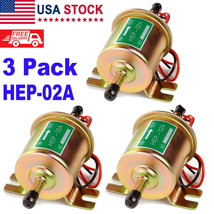 3 Packs 12V Electric Fuel Pump Hep-02A Universal Inline Low Pressure Gas Diesel - £47.15 GBP