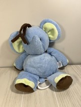 Carter&#39;s Just One Year blue elephant plush musical pull toy Rock-a-Bye Baby - £19.77 GBP