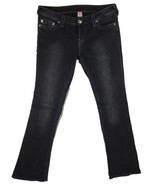 True Religion Women&#39;s Bootcut Stud Logo Stretch Jeans Black 31 Measures ... - £24.74 GBP