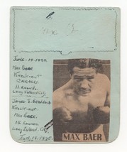 Max Baer Boxer &amp; Preston FC FA Cup 1933 MULTI 2x Old Autograph Page - £39.41 GBP