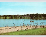 Lake MacBride Swimming Beach Iowa City IA UNP Unused Chrome Postcard A14 - $3.56