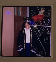 vintage 1971 Photo Slide Child Halloween Pirate Mask Parrot On Shoulder Hat - £15.19 GBP