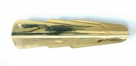 Fabulous Long Mid Century Modern Gold-tone Brooch 1970s vintage 4 3/8&quot; - £9.62 GBP