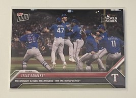 Texas Rangers Win World Series - 2023 MLB TOPPS NOW Card #1078 - Texas WS Champs - £10.99 GBP