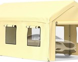 VEVOR 10 x 20 ft Carport Car Canopy, Heavy Duty Garage Shelter with 8 Le... - $463.99