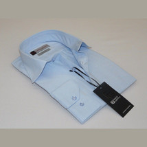 Men Franco Gilberto Shirt Twill Cotton Blend Spread Collar Turkey 5566-418 blue image 2