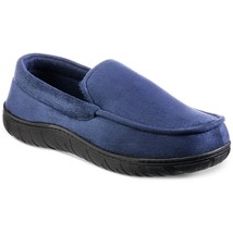 Totes Toasties Men&#39;s Memory Foam Rubber Soles Slippers, NAVY BLUE, M - £17.20 GBP