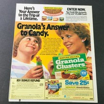 VTG Retro 1984 Nature Valley Granola Clusters Sweepstakes Ad Coupon - £15.22 GBP