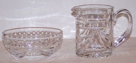 STUNNING SIGNED WATERFORD CRYSTAL BEAUTIFULLY CUT CREAMER &amp; OPEN SUGAR BOWL - £45.25 GBP