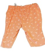 Lands End Womens Orange With Birds Capri Pull On Plus Sz 3X Cotton Elast... - $27.34 CAD