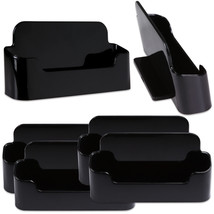 6Pcs Black Acrylic Business Card Holder Display Stand Desktop Countertop - £12.78 GBP