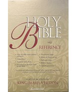 KJV Reference Bible Black Genuine Leather Center Column Red Letter - $1,734.64 MXN