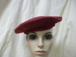 Dark Red Beret Costume Cap Hat Tam French Artist Director 70s Painter So... - €5,85 EUR
