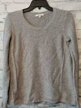 Madewell Womens Pullover Sweater Gray Marled Long Sleeve Scoop Ribbed He... - £6.99 GBP
