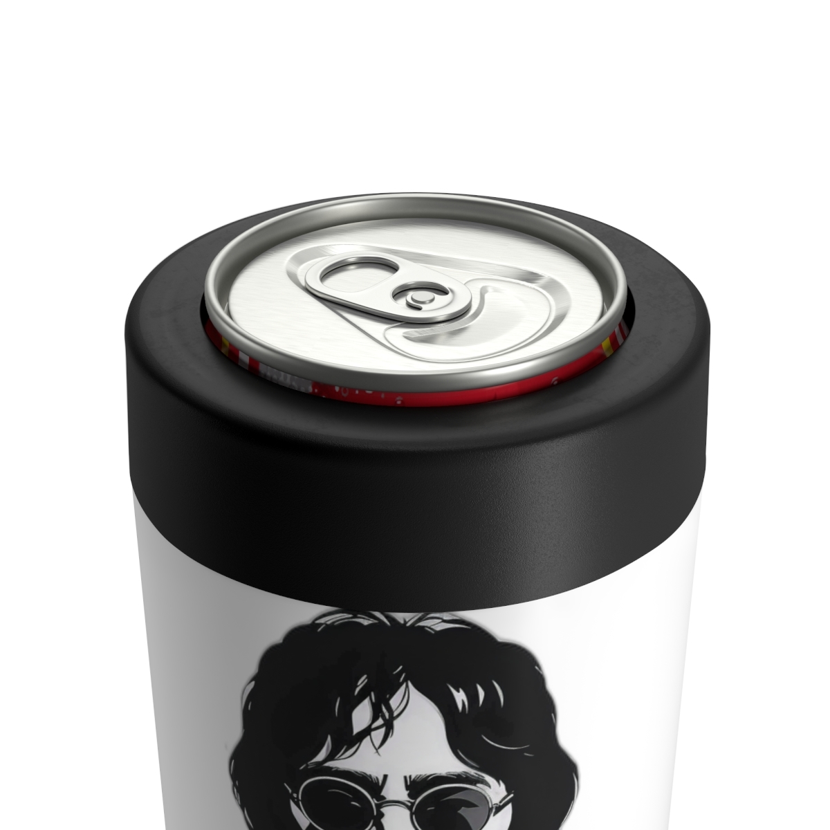 Primary image for Black Cool Can Holder for 12oz Cans - Vacuum Insulated Stainless Steel with Plas