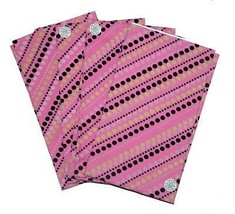 4 RUB-A-DUB-DUB Retro Black Light Pink Gold Polka Dots Hot Pink Cloth Napkins - £15.17 GBP