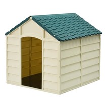 Large Heavy Duty Outdoor Waterproof Dog House in Beige Polypropylene - £285.79 GBP