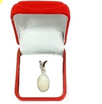 Gems &amp; Jewels Certified Natural Opal Stone (White opal) 11.25 Ratti Silver Penda - £65.90 GBP