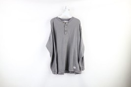 Vtg 90s Levis Mens Medium Faded Cotton Ribbed Knit Long Sleeve Henley T-Shirt - £39.43 GBP