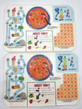 Vtg Trolls Dolls Placemats Double-sided Alphabet Activities Set of 2 Russ Berrie - £14.84 GBP