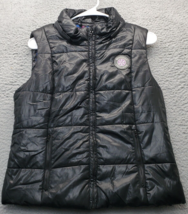 Aéropostale Puffer Vest Women Large Black Quilted Zip Pocket Sleeveless ... - $23.05