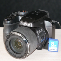 Fujifilm Finepix S8200 16MP 40X Zoom Digital Camera Black *GOOD/TESTED* ... - $79.15