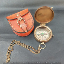 Brass Compass Pocket Compass Brass Nautical Marine Compass Vintage Nautical - £27.54 GBP