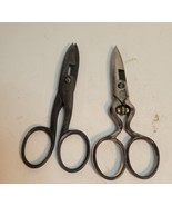 2 pair of Vintage Button Hole Scissors - One is from Prussia - $40.00