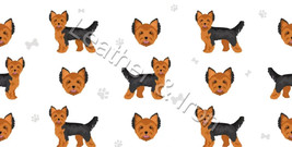 New Yorkshire Terrier Black Dog Pattern Vinyl Checkbook Cover - $8.75