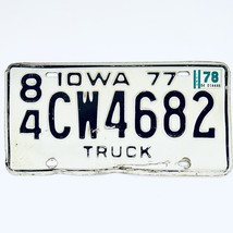 1978 United States Iowa Sioux County Truck License Plate 84 CW4682 - $11.87